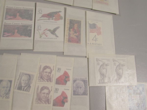 MIXED LOT OF POSTAGE STAMP DOUBLES & SINGLES IN GLASSINE ENVELOPES #5