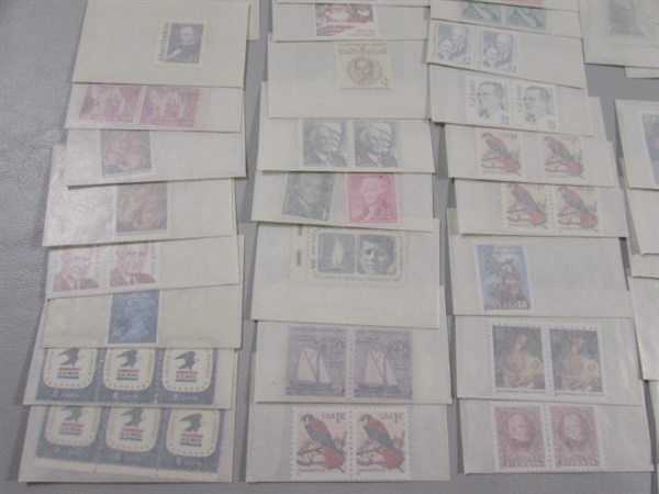 MIXED LOT OF POSTAGE STAMP DOUBLES & SINGLES IN GLASSINE ENVELOPES #5