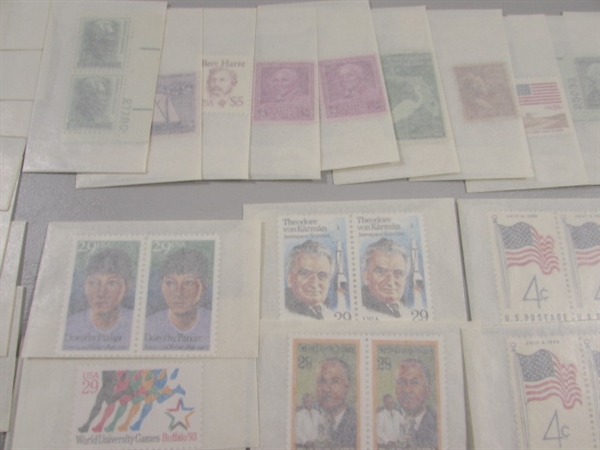 MIXED LOT OF POSTAGE STAMP DOUBLES & SINGLES IN GLASSINE ENVELOPES #5