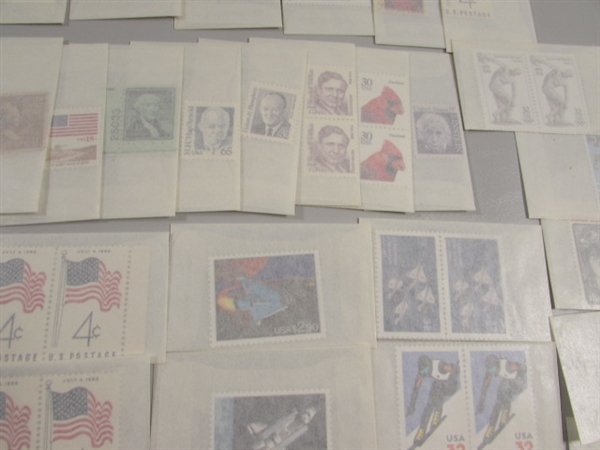 MIXED LOT OF POSTAGE STAMP DOUBLES & SINGLES IN GLASSINE ENVELOPES #5