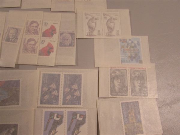 MIXED LOT OF POSTAGE STAMP DOUBLES & SINGLES IN GLASSINE ENVELOPES #5