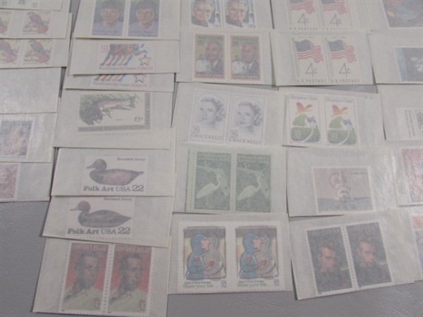 MIXED LOT OF POSTAGE STAMP DOUBLES & SINGLES IN GLASSINE ENVELOPES #5