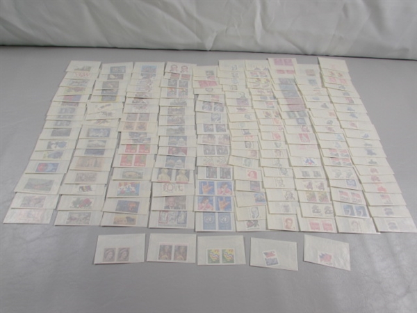 MIXED LOT OF POSTAGE STAMP DOUBLES & SINGLES IN GLASSINE ENVELOPES #7