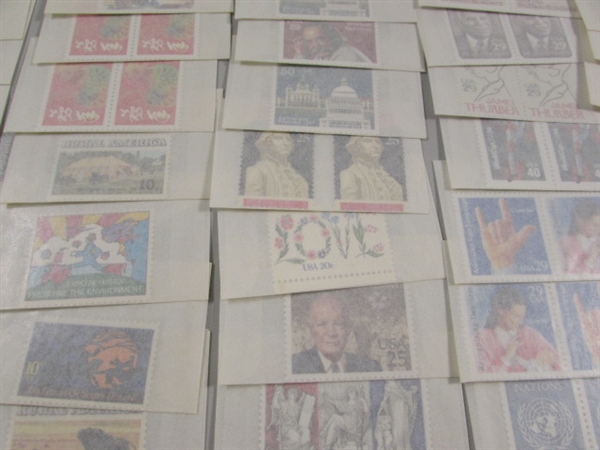 MIXED LOT OF POSTAGE STAMP DOUBLES & SINGLES IN GLASSINE ENVELOPES #7