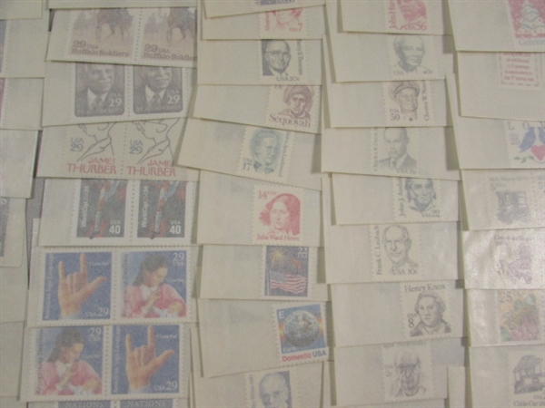 MIXED LOT OF POSTAGE STAMP DOUBLES & SINGLES IN GLASSINE ENVELOPES #7