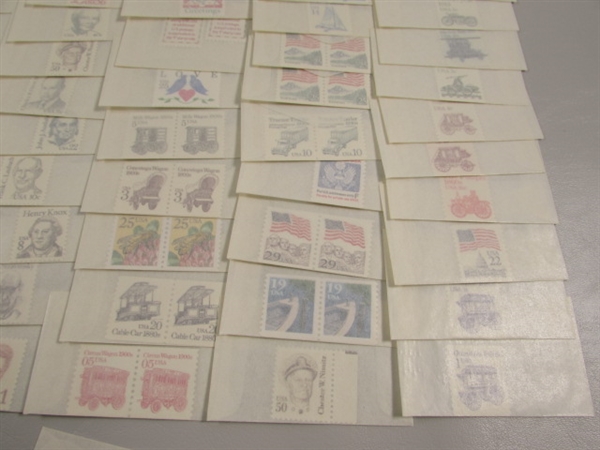 MIXED LOT OF POSTAGE STAMP DOUBLES & SINGLES IN GLASSINE ENVELOPES #7