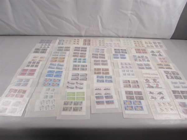 MIXED LOT OF US POSTAGE STAMP PLATE BLOCKS IN GLASSINE ENVELOPES ASST DENOMINATIONS #1