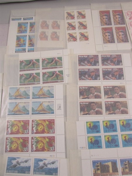 MIXED LOT OF US POSTAGE STAMP PLATE BLOCKS IN GLASSINE ENVELOPES ASST DENOMINATIONS #1