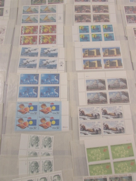 MIXED LOT OF US POSTAGE STAMP PLATE BLOCKS IN GLASSINE ENVELOPES ASST DENOMINATIONS #1