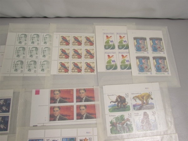 MIXED LOT OF US POSTAGE STAMP PLATE BLOCKS IN GLASSINE ENVELOPES ASST DENOMINATIONS #1