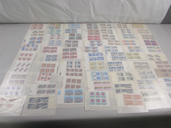 MIXED LOT OF US POSTAGE STAMP PLATE BLOCKS IN GLASSINE ENVELOPES ASST DENOMINATIONS #2