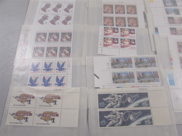 MIXED LOT OF US POSTAGE STAMP PLATE BLOCKS IN GLASSINE ENVELOPES ASST DENOMINATIONS #2