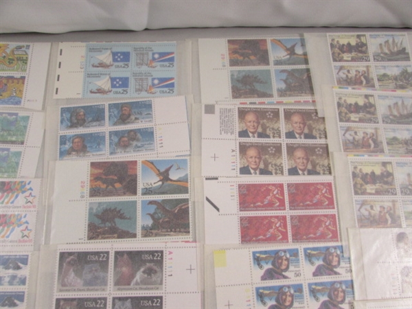 MIXED LOT OF US POSTAGE STAMP PLATE BLOCKS IN GLASSINE ENVELOPES ASST DENOMINATIONS #2