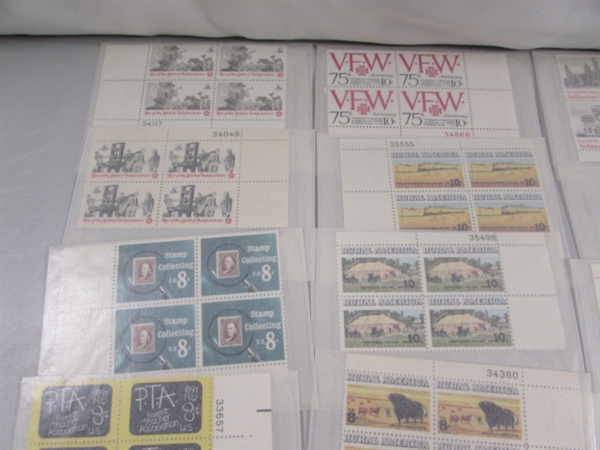 MIXED LOT OF US POSTAGE STAMP PLATE BLOCKS IN GLASSINE ENVELOPES ASST DENOMINATIONS #3
