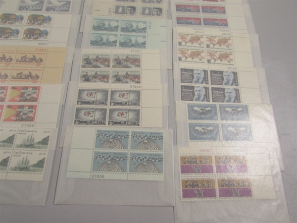 MIXED LOT OF US POSTAGE STAMP PLATE BLOCKS IN GLASSINE ENVELOPES ASST DENOMINATIONS #3