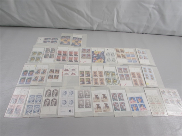 29 CENT US POSTAGE STAMP BLOCKS IN GLASSINE ENVELOPES-UNUSED