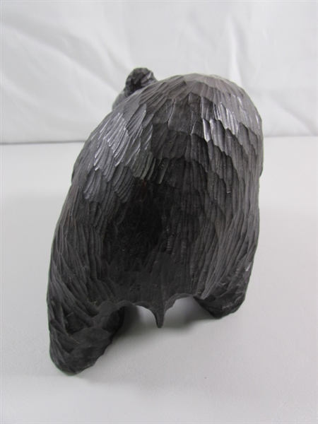 SMALL HAND CARVED WOODEN BEAR