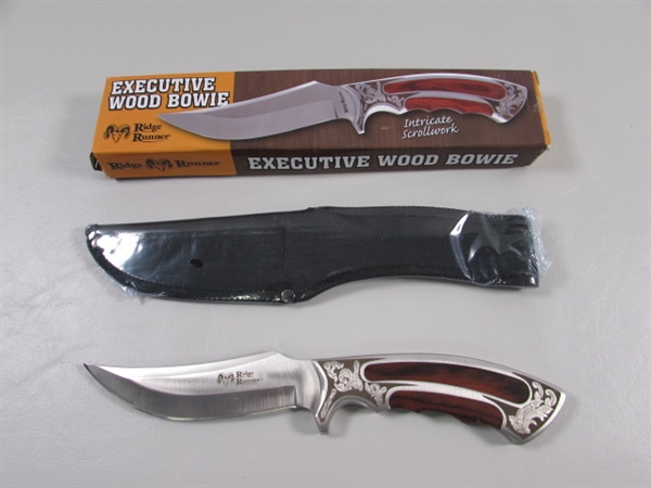 NEW - RIDGE RUNNER BOWIE KNIFE WITH SHEATH