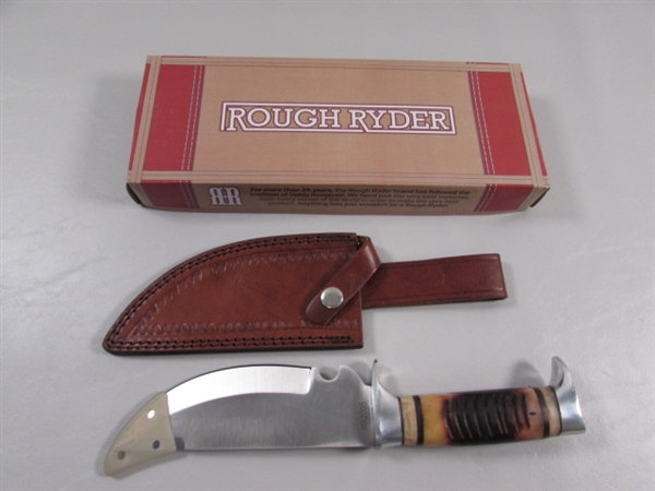 NEW - ROUGH RIDER SKINNER BONE KNIFE