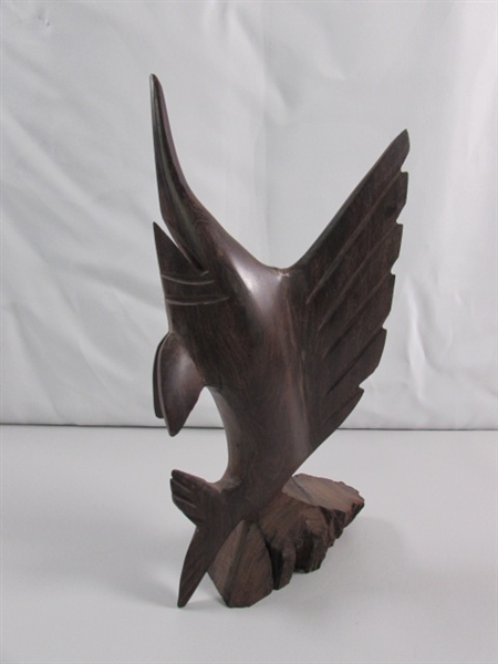 IRONWOOD SWORDFISH CARVING SCULPTURE