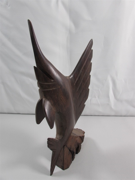 IRONWOOD SWORDFISH CARVING SCULPTURE