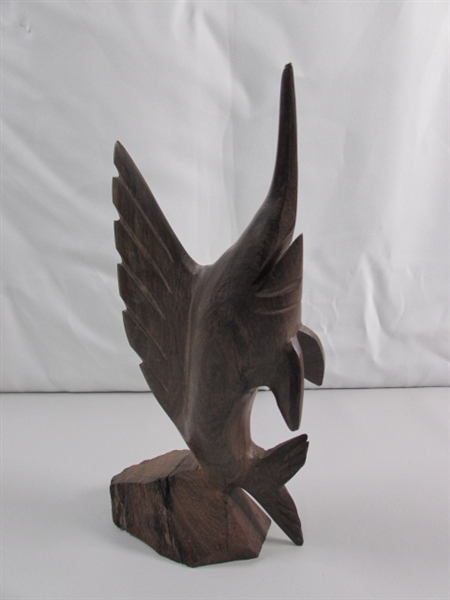 IRONWOOD SWORDFISH CARVING SCULPTURE