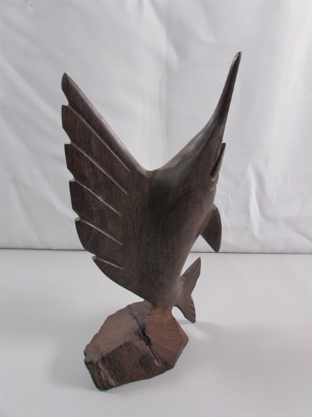 IRONWOOD SWORDFISH CARVING SCULPTURE