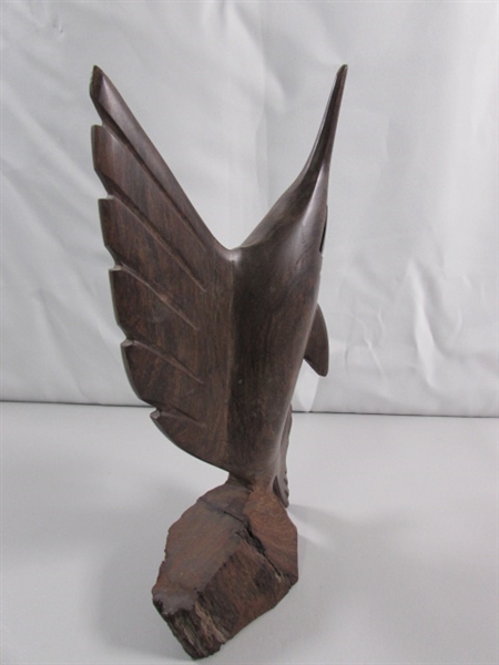 IRONWOOD SWORDFISH CARVING SCULPTURE