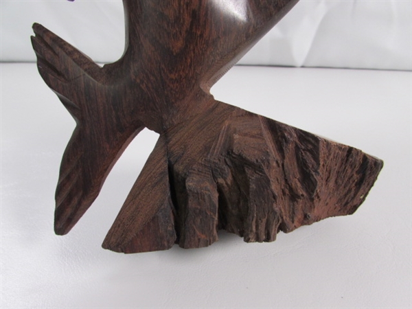 IRONWOOD SWORDFISH CARVING SCULPTURE