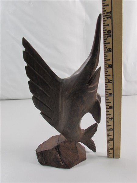 IRONWOOD SWORDFISH CARVING SCULPTURE