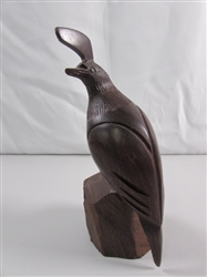 IRONWOOD QUAIL CARVING SCULPTURE