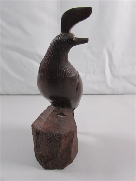 IRONWOOD QUAIL CARVING SCULPTURE