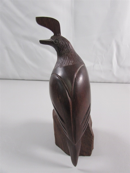 IRONWOOD QUAIL CARVING SCULPTURE