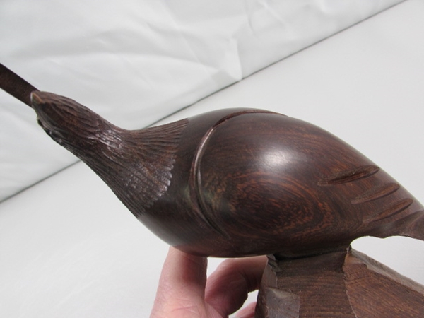 IRONWOOD QUAIL CARVING SCULPTURE