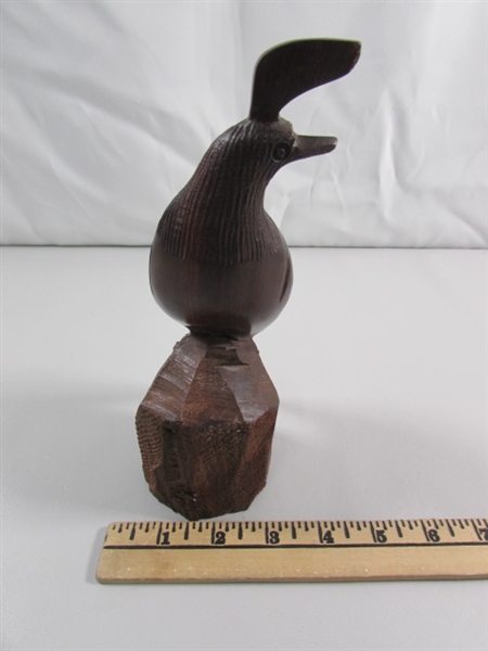 IRONWOOD QUAIL CARVING SCULPTURE