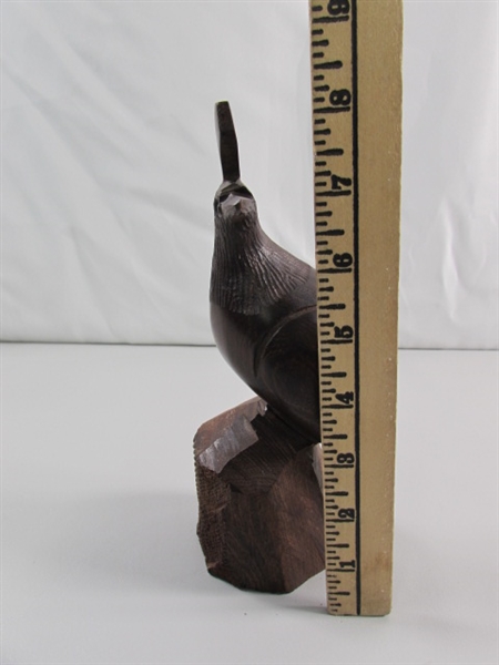 IRONWOOD QUAIL CARVING SCULPTURE