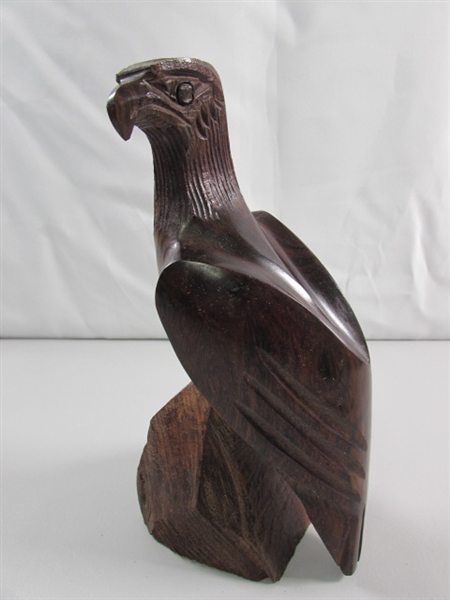 IRONWOOD EAGLE CARVING SCULPTURE