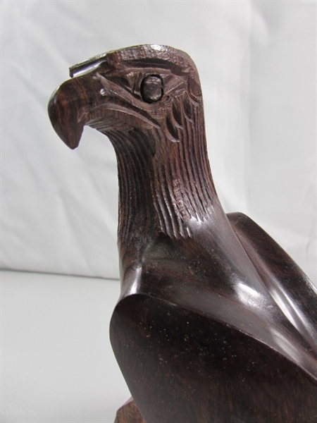 IRONWOOD EAGLE CARVING SCULPTURE