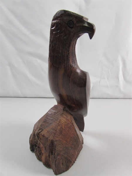 IRONWOOD EAGLE CARVING SCULPTURE