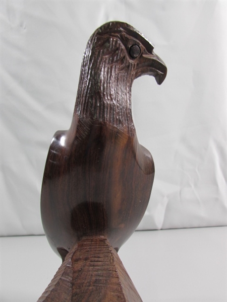 IRONWOOD EAGLE CARVING SCULPTURE