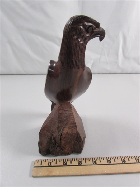 IRONWOOD EAGLE CARVING SCULPTURE