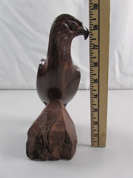 IRONWOOD EAGLE CARVING SCULPTURE