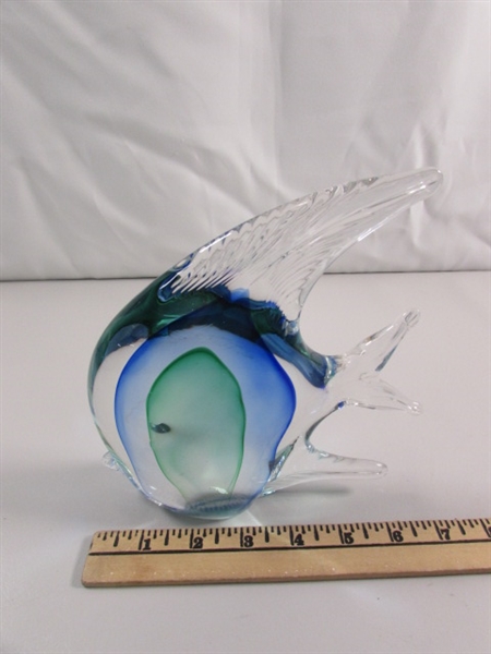 HAND BLOWN GLASS ANGEL FISH