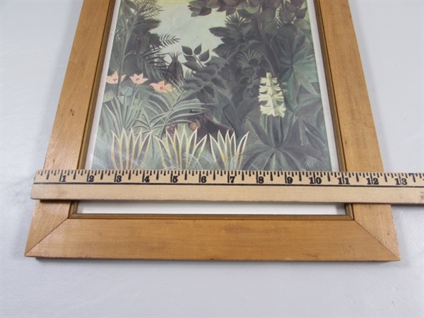 FRAMED PRINT OF THE EQUATORIAL JUNGLE BY HENRI ROUSSEAU