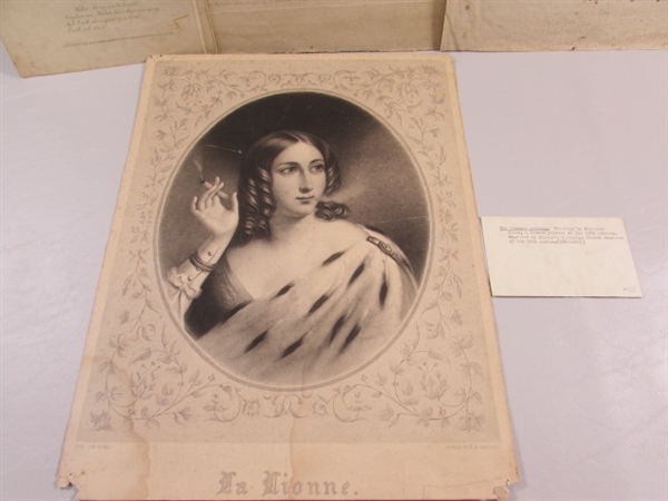 5 VINTAGE ANTIQUE LITHOGRAPHS