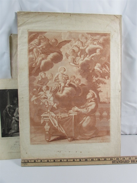 5 VINTAGE ANTIQUE LITHOGRAPHS