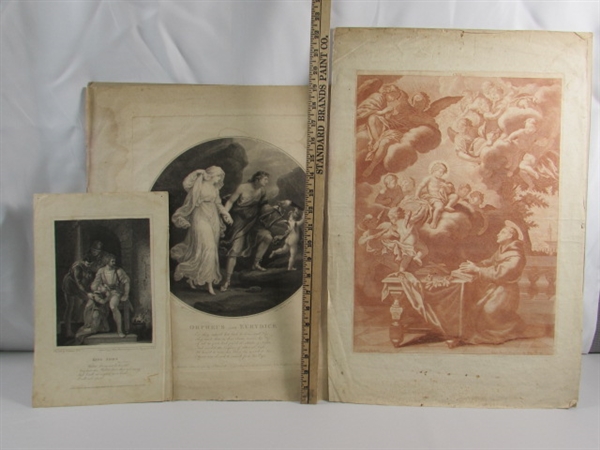 5 VINTAGE ANTIQUE LITHOGRAPHS