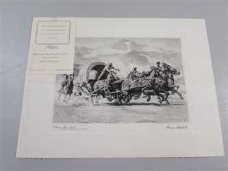 "TAKING THE LEAD" CHUCKWAGON RACE PRINT BY GEORGE SHEPHERD