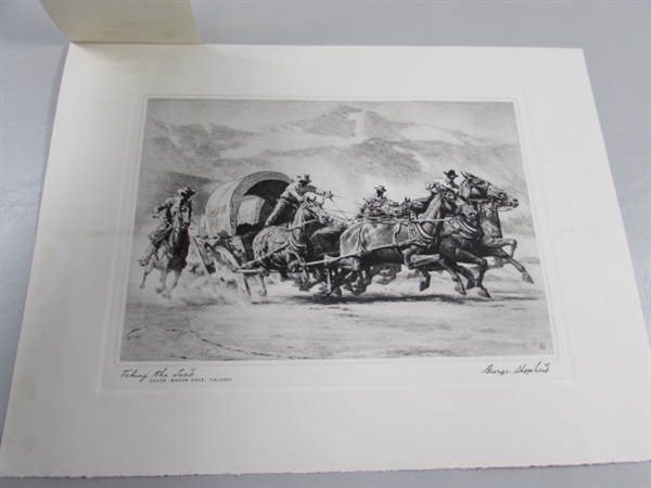 TAKING THE LEAD CHUCKWAGON RACE PRINT BY GEORGE SHEPHERD