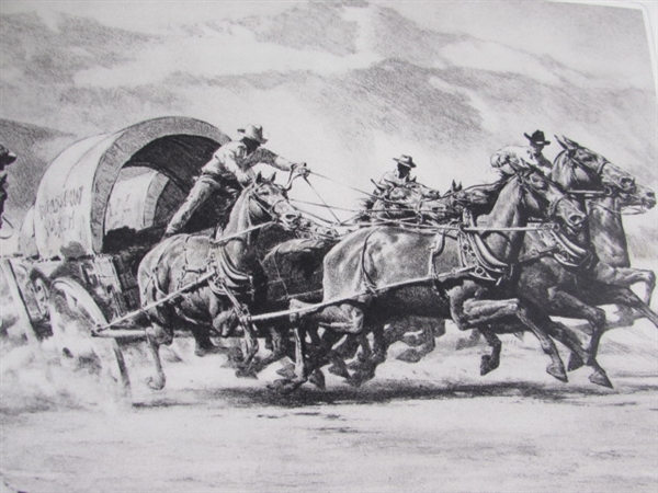 TAKING THE LEAD CHUCKWAGON RACE PRINT BY GEORGE SHEPHERD